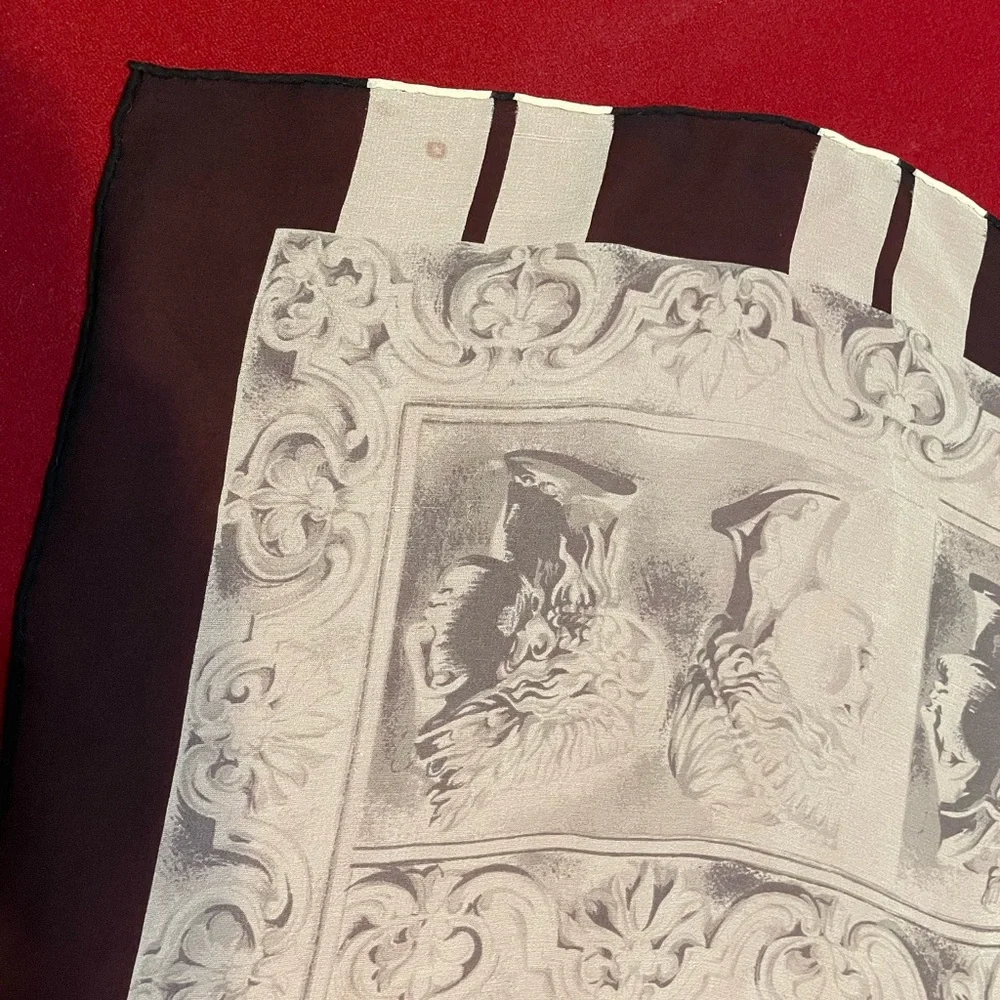 Rare Christian Dior silk chiffon scarf wrap Greek Roman